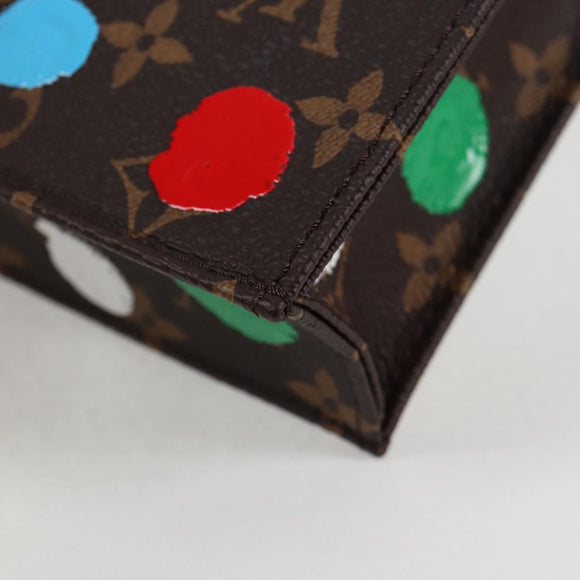 LOUIS VUITTON Monogram Yayoi Kusama Petit Sac Plat Tasche 2way M81867 Auth 128264SM