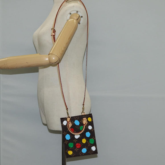 LOUIS VUITTON Monogram Yayoi Kusama Petit Sac Plat Bag 2way M81867 Auth 128264SM