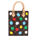 LOUIS VUITTON Monogram Yayoi Kusama Petit Sac Plat Tasche 2way M81867 Auth 128264SM-13