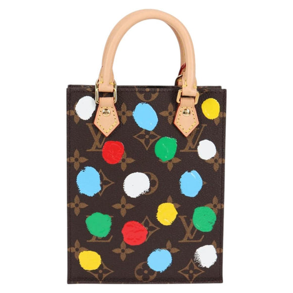 LOUIS VUITTON Monogram Yayoi Kusama Petit Sac Plat Tasche 2way M81867 Auth 128264SM