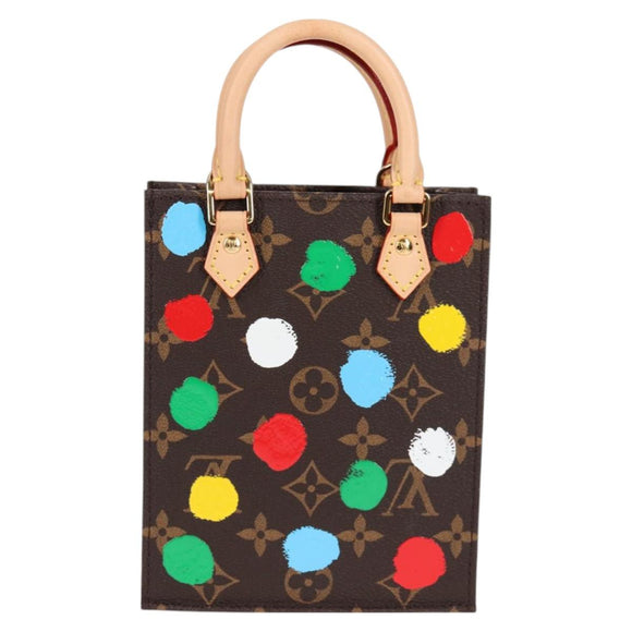 LOUIS VUITTON Monogram Yayoi Kusama Petit Sac Plat Tasche 2way M81867 Auth 128264SM
