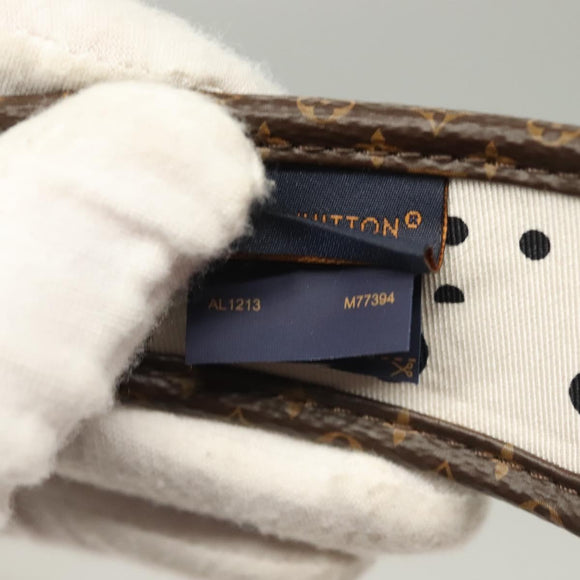 LOUIS VUITTON Monogram Katyusha White M77394 LV Auth 128265M