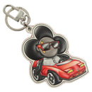 LOUIS VUITTON Sporty Car Vivienne Key Ring Leather Black M00960 LV Auth 128266-1