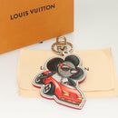 LOUIS VUITTON Sporty Car Vivienne Key Ring Leather Black M00960 LV Auth 128266-6