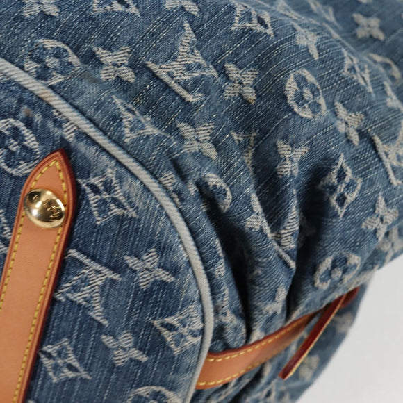 LOUIS VUITTON Monogram Denim XL Hand Bag Blue M95515 LV Auth 128274SAV