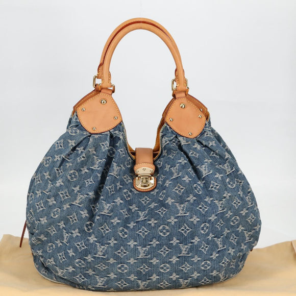 LOUIS VUITTON Monogram Denim XL Hand Bag Blue M95515 LV Auth 128274V