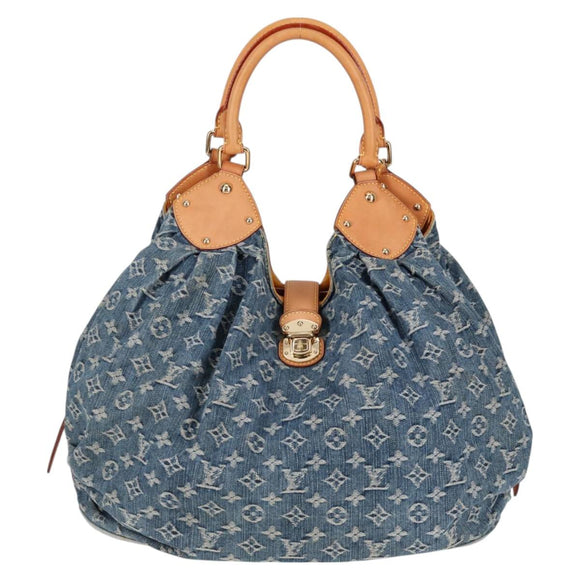 LOUIS VUITTON Monogram Denim XL Hand Bag Blue M95515 LV Auth 128274SAV