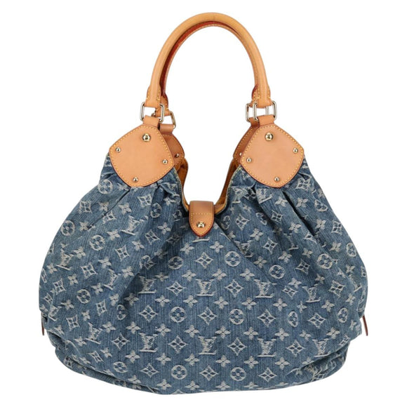 LOUIS VUITTON Monogram Denim XL Hand Bag Blue M95515 LV Auth 128274V
