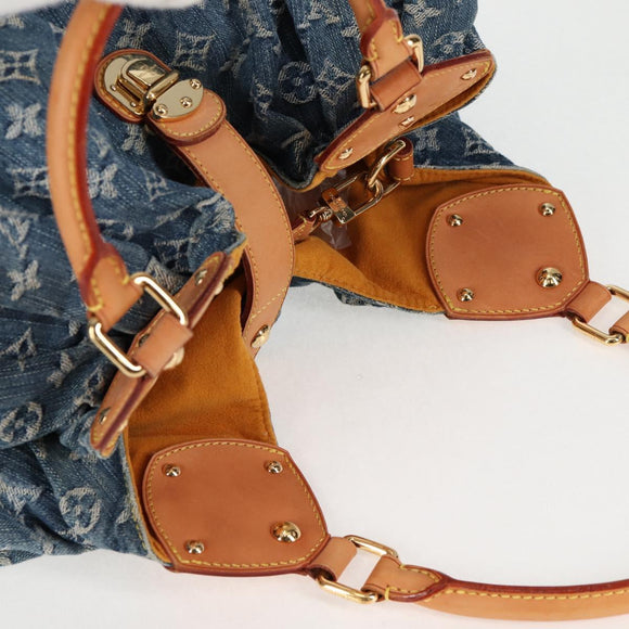 LOUIS VUITTON Monogram Denim XL Hand Bag Blue M95515 LV Auth 128274V