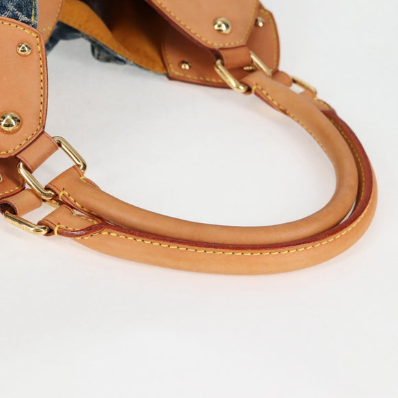 LOUIS VUITTON Monogram Denim XL Hand Bag Blue M95515 LV Auth 128274V