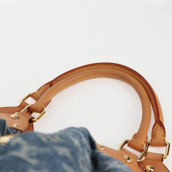 LOUIS VUITTON Monogram Denim XL Hand Bag Blue M95515 LV Auth 128274SAV
