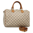 LOUIS VUITTON Damier Azur Speedy Bandouliere 30 Bag 2way N41052 LV Auth 128296-1