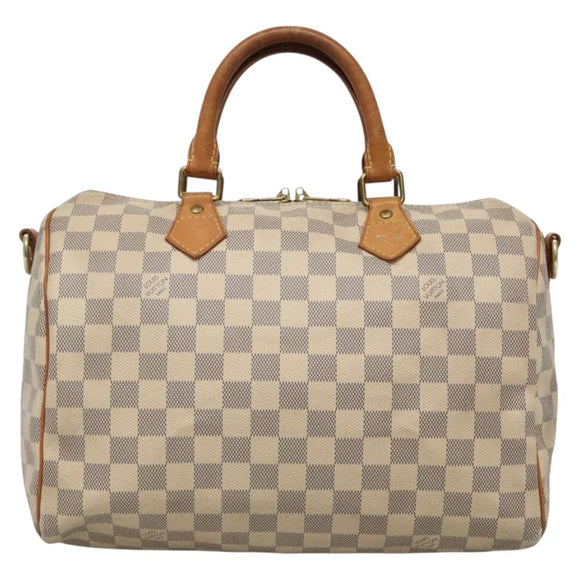 LOUIS VUITTON Damier Azur Speedy Bandouliere 30 Bag 2way N41052 LV Auth 128296