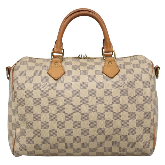 LOUIS VUITTON Damier Azur Speedy Bandouliere 30 Bag 2way N41052 LV Auth 128296