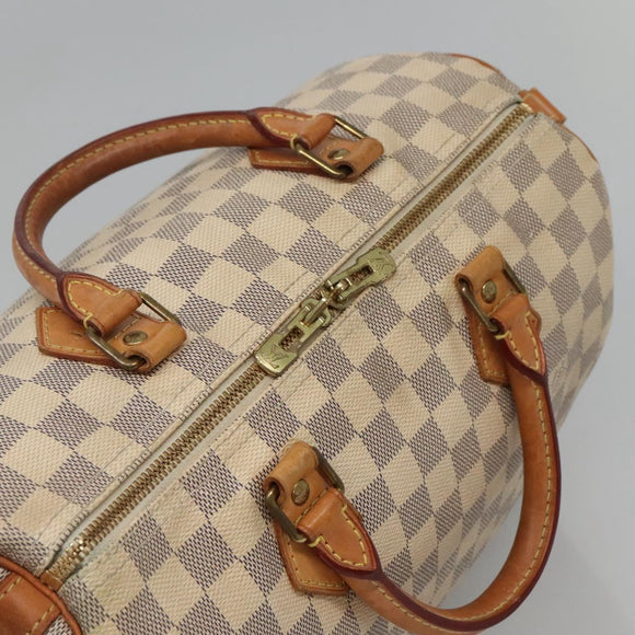 LOUIS VUITTON Damier Azur Speedy Bandouliere 30 Bag 2way N41052 LV Auth 128296