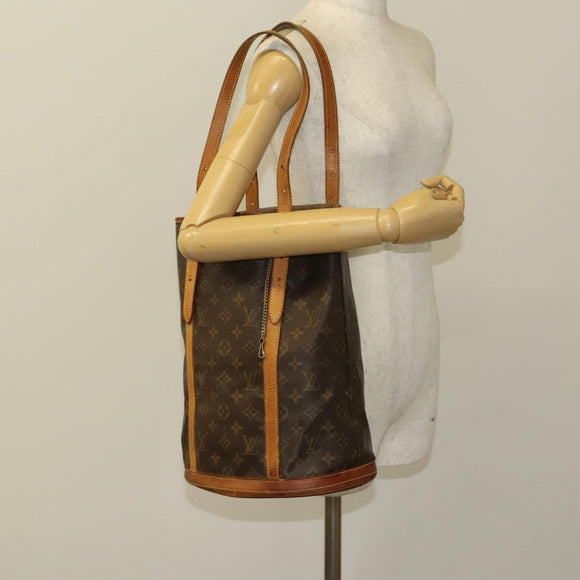 LOUIS VUITTON Monogram Bucket GM Shoulder Bag M42236 LV Auth 128303