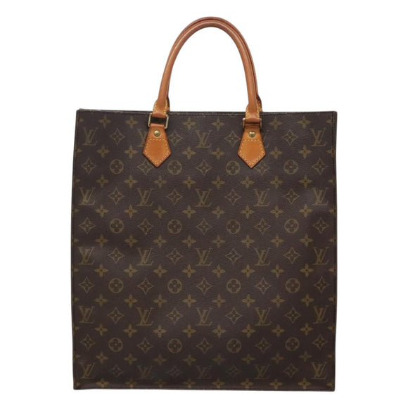 LOUIS VUITTON Monogram Sac Plat Hand Bag M51140 LV Auth 128308
