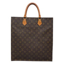 LOUIS VUITTON Monogram Sac Plat Hand Bag M51140 LV Auth 128308-2