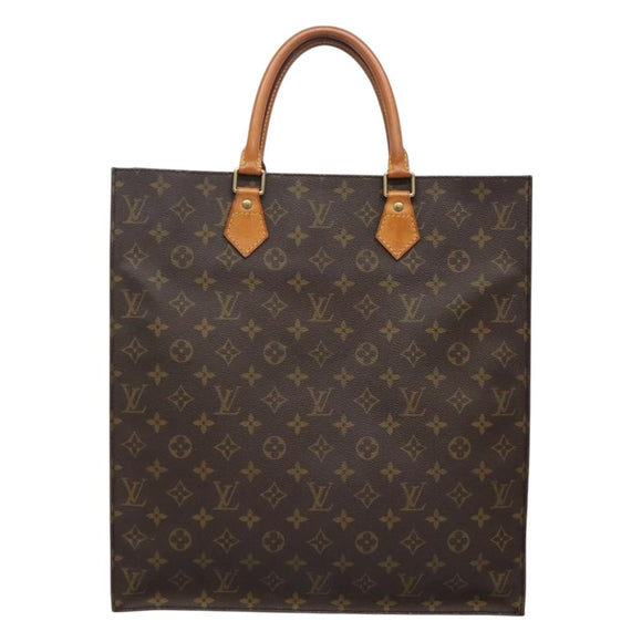 LOUIS VUITTON Monogram Sac Plat Hand Bag M51140 LV Auth 128308
