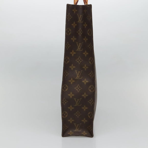 LOUIS VUITTON Monogram Sac Plat Hand Bag M51140 LV Auth 128308