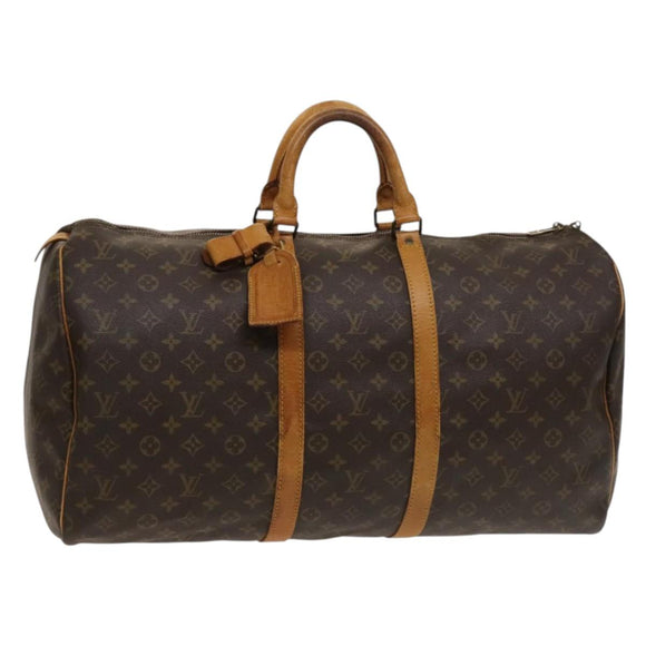 LOUIS VUITTON Monogram Keepall 55 Boston Bag M41424 LV Auth 128315
