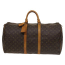 LOUIS VUITTON Monogram Keepall 55 Boston Bag M41424 LV Auth 128315-13