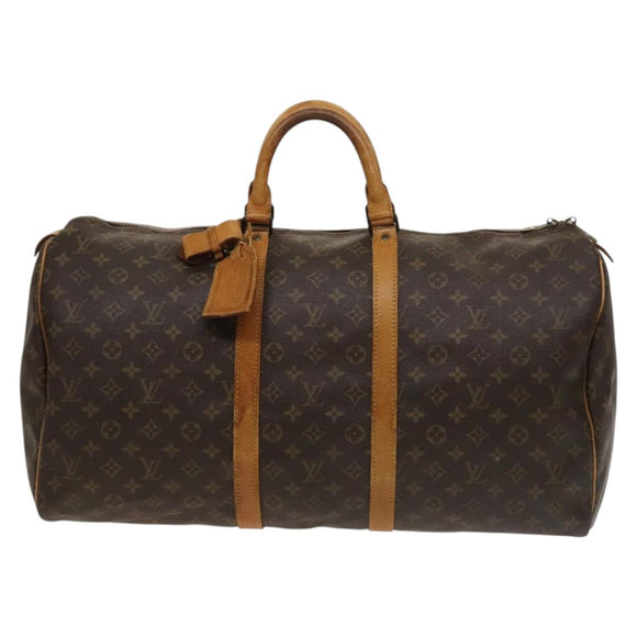 LOUIS VUITTON Monogram Keepall 55 Boston Bag M41424 LV Auth 128315