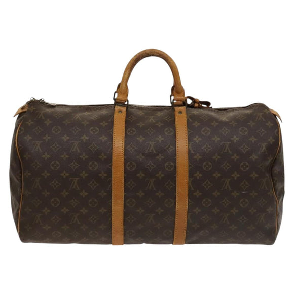 LOUIS VUITTON Monogram Keepall 55 Boston Bag M41424 LV Auth 128315