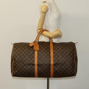 LOUIS VUITTON Monogram Keepall 60 Boston Bag M41422 LV Auth 128317-23