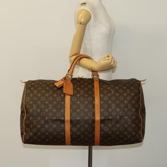 LOUIS VUITTON Monogram Keepall 60 Boston Bag M41422 LV Auth 128317