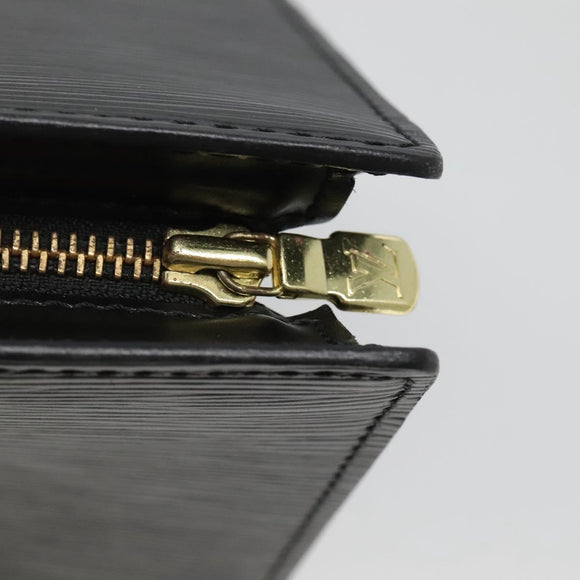 LOUIS VUITTON Epi Sac Triangle Hand Bag Black M52092 LV Auth 128320