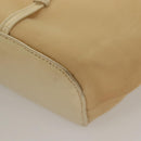 PRADA Hand Bag Nylon Beige Auth 128335-17