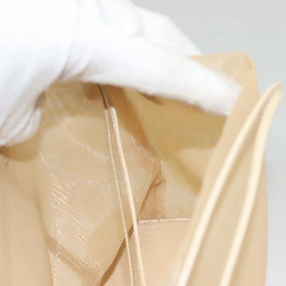 PRADA Hand Bag Nylon Beige Auth 128335