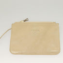PRADA Hand Bag Nylon Beige Auth 128335-20