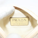 PRADA Hand Bag Nylon Beige Auth 128335-22