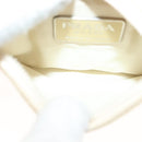 PRADA Hand Bag Nylon Beige Auth 128335-23