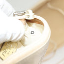 PRADA Hand Bag Nylon Beige Auth 128335-11
