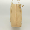 PRADA Hand Bag Nylon Beige Auth 128335-4