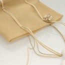 PRADA Hand Bag Nylon Beige Auth 128335-6
