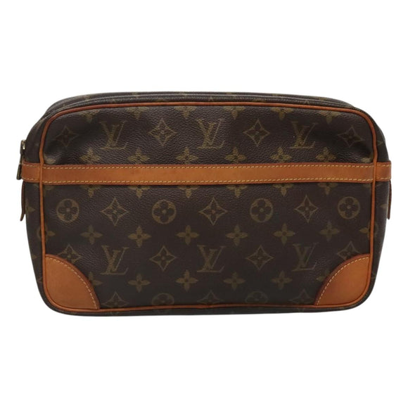 LOUIS VUITTON Monogram Compiegne 28 Clutch Bag M51845 LV Auth 128342