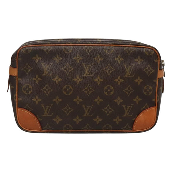 LOUIS VUITTON Monogram Compiegne 28 Clutch Bag M51845 LV Auth 128342