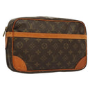 LOUIS VUITTON Monogram Compiegne 28 Clutch Bag M51845 LV Auth 128343-1