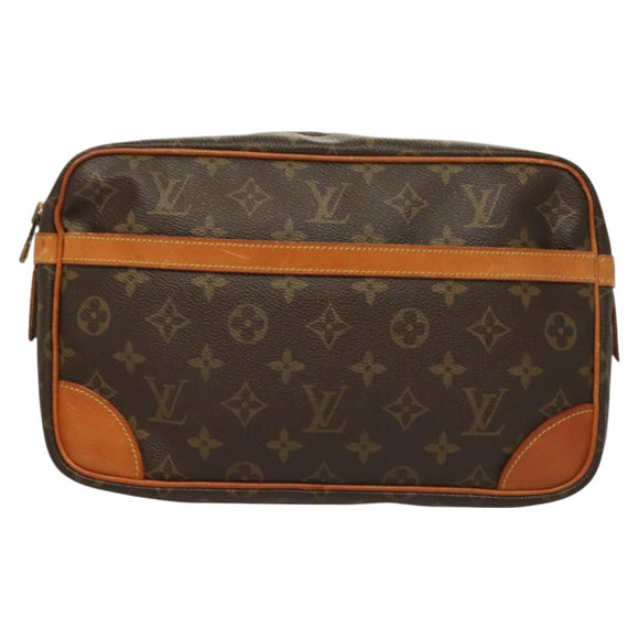 LOUIS VUITTON Monogram Compiegne 28 Clutch Bag M51845 LV Auth 128343