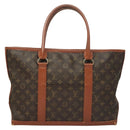 LOUIS VUITTON Monogram Sac Weekend PM Hand Bag M42425 LV Auth 128351-13