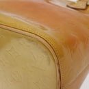 LOUIS VUITTON Monogram Vernis Houston Hand Bag Beige M91004 LV Auth 128358-8