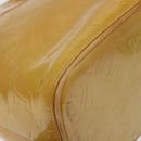 LOUIS VUITTON Monogram Vernis Houston Hand Bag Beige M91004 LV Auth 128358-15