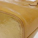 LOUIS VUITTON Monogram Vernis Houston Hand Bag Beige M91004 LV Auth 128358-16