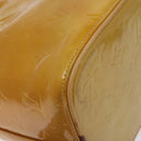 LOUIS VUITTON Monogram Vernis Houston Hand Bag Beige M91004 LV Auth 128358-17