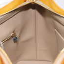 LOUIS VUITTON Monogram Vernis Houston Hand Bag Beige M91004 LV Auth 128358-19