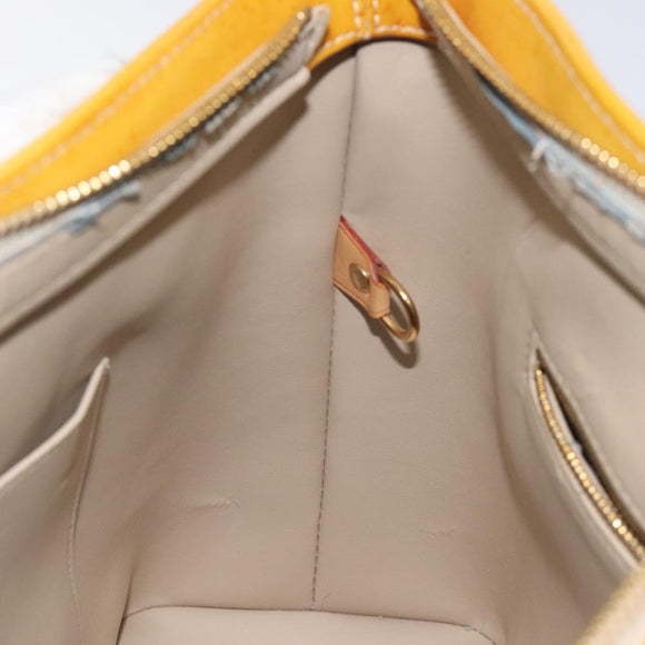 LOUIS VUITTON Monogram Vernis Houston Hand Bag Beige M91004 LV Auth 128358